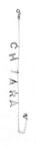 Bracciale Arial Black  da 6 a 8 lettere | Argento 925